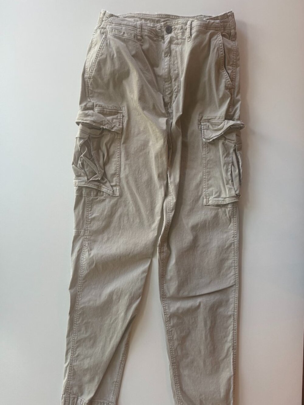 American Eagle AE Flex Cargo Pants Mens 30x32 Khaki Tan Utility